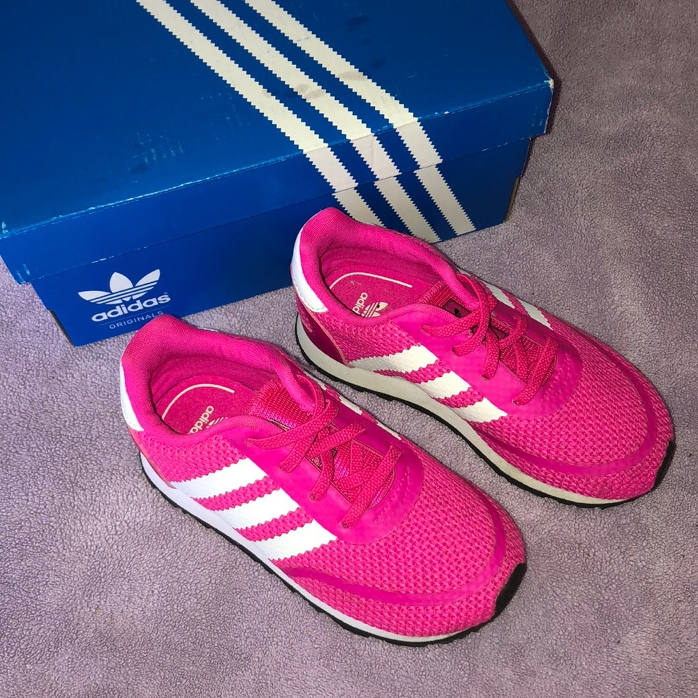 Pink adidas toddler size 8